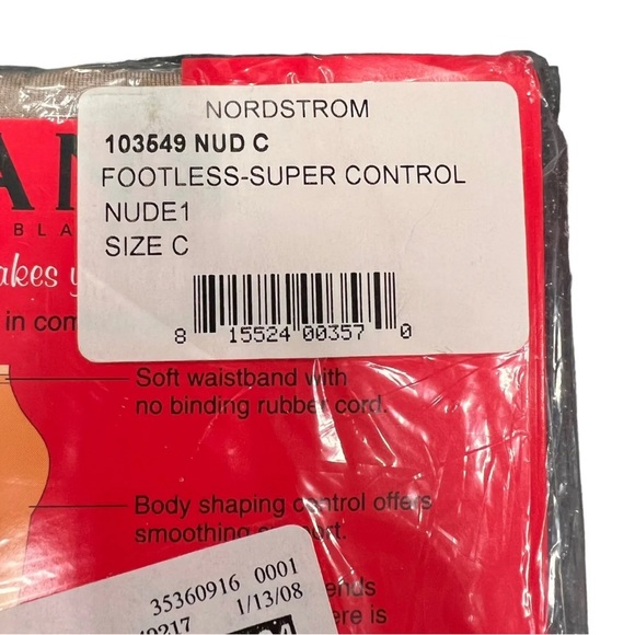 NEW Spanx The Original Footless Super Control Pantyhose , Nude 1, C - Picture 3 of 6